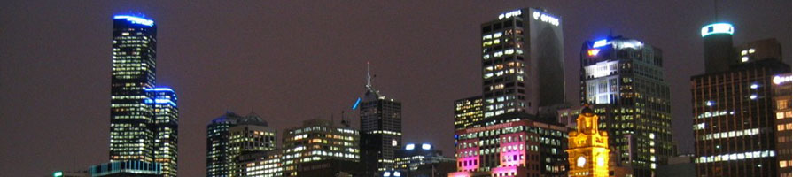 Melbourne at night